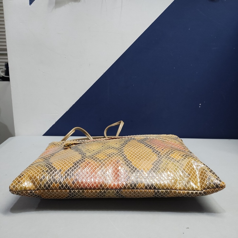 Bags By Pinky Crossbody Bag Womens Multi Snakeskin Leather Detachable Strap - Picture 3 of 8